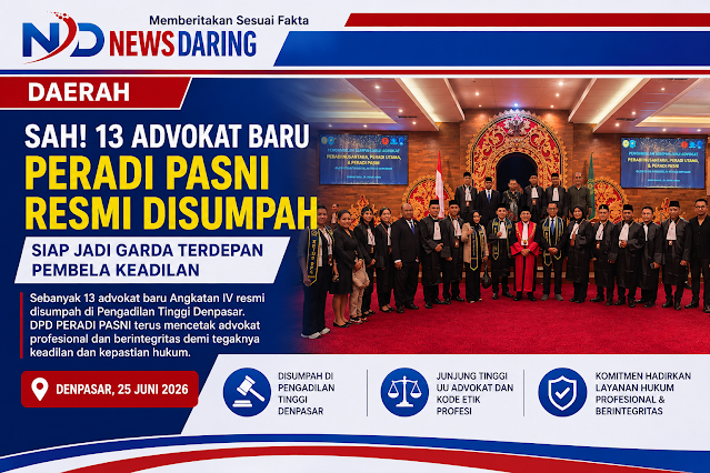 Sah! 13 Advokat Baru PERADI PASNI Resmi Disumpah, Siap Jadi Garda Terdepan Pembela Keadilan